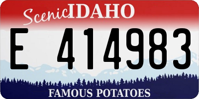 ID license plate E414983