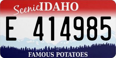 ID license plate E414985