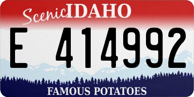 ID license plate E414992