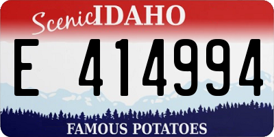 ID license plate E414994