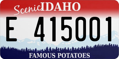 ID license plate E415001