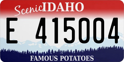 ID license plate E415004