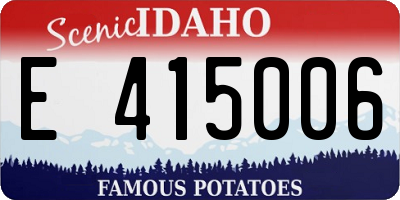 ID license plate E415006