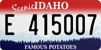 ID license plate E415007