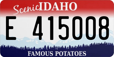 ID license plate E415008