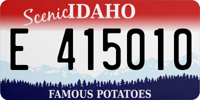ID license plate E415010