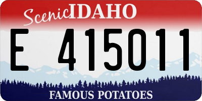 ID license plate E415011