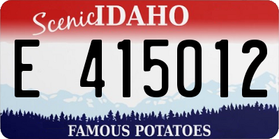 ID license plate E415012