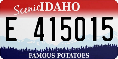 ID license plate E415015