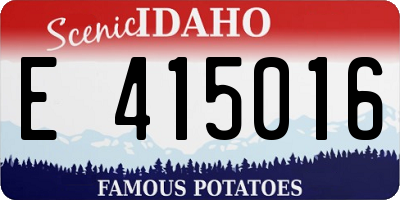 ID license plate E415016