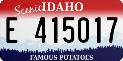 ID license plate E415017