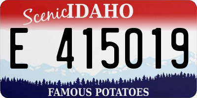 ID license plate E415019