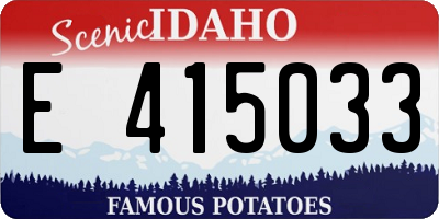 ID license plate E415033