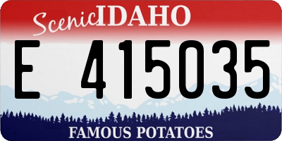 ID license plate E415035