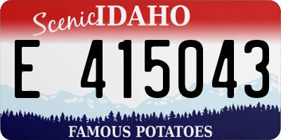 ID license plate E415043