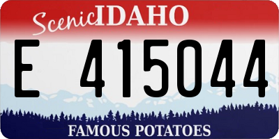 ID license plate E415044