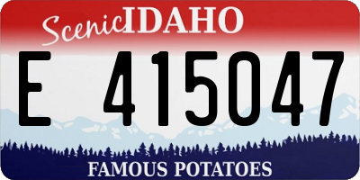 ID license plate E415047