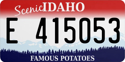 ID license plate E415053
