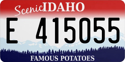 ID license plate E415055