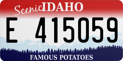 ID license plate E415059
