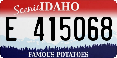 ID license plate E415068