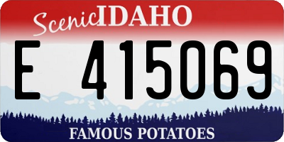 ID license plate E415069