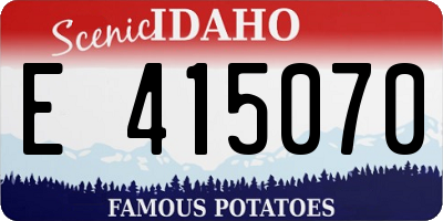 ID license plate E415070
