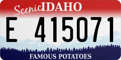 ID license plate E415071