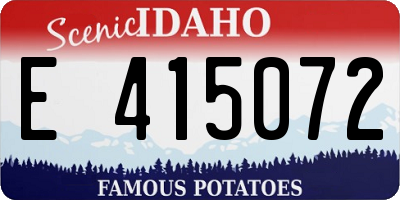 ID license plate E415072