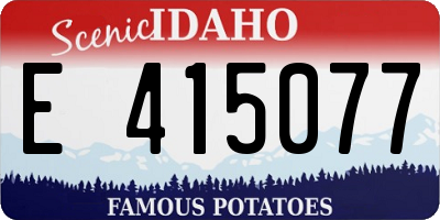 ID license plate E415077