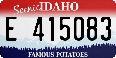 ID license plate E415083