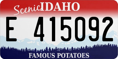 ID license plate E415092