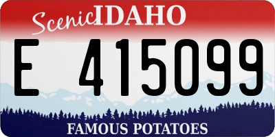ID license plate E415099