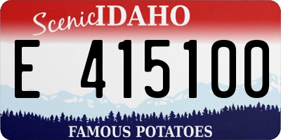 ID license plate E415100