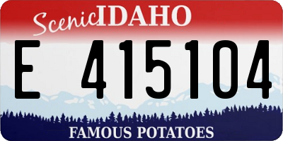 ID license plate E415104