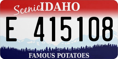 ID license plate E415108