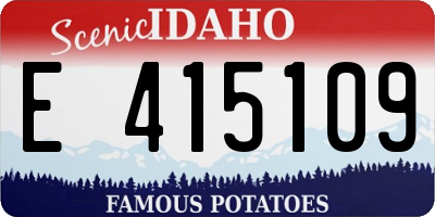 ID license plate E415109