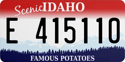 ID license plate E415110
