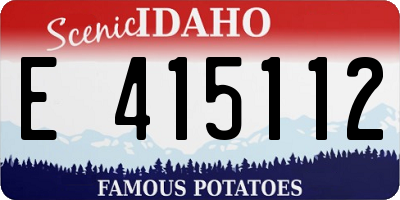 ID license plate E415112
