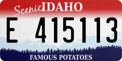 ID license plate E415113