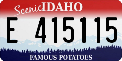 ID license plate E415115