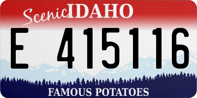 ID license plate E415116