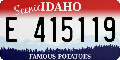 ID license plate E415119