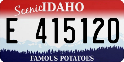 ID license plate E415120
