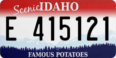 ID license plate E415121