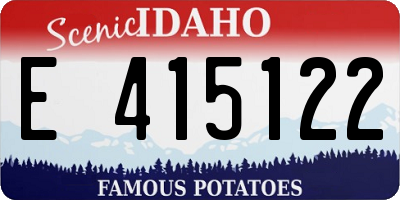 ID license plate E415122