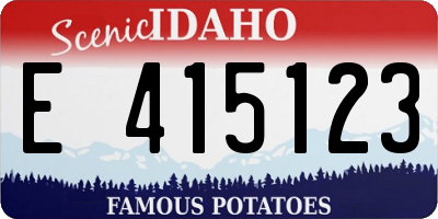 ID license plate E415123