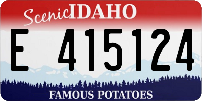 ID license plate E415124