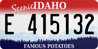 ID license plate E415132