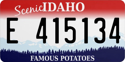 ID license plate E415134